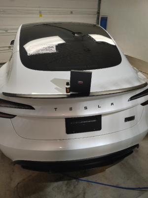 tesla cleaned and detailed